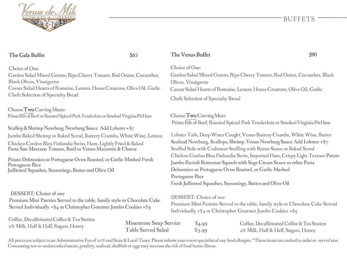 Wedding menu page 9