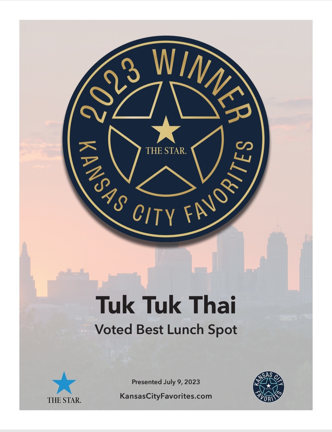 2023 Best Lunch Spot award