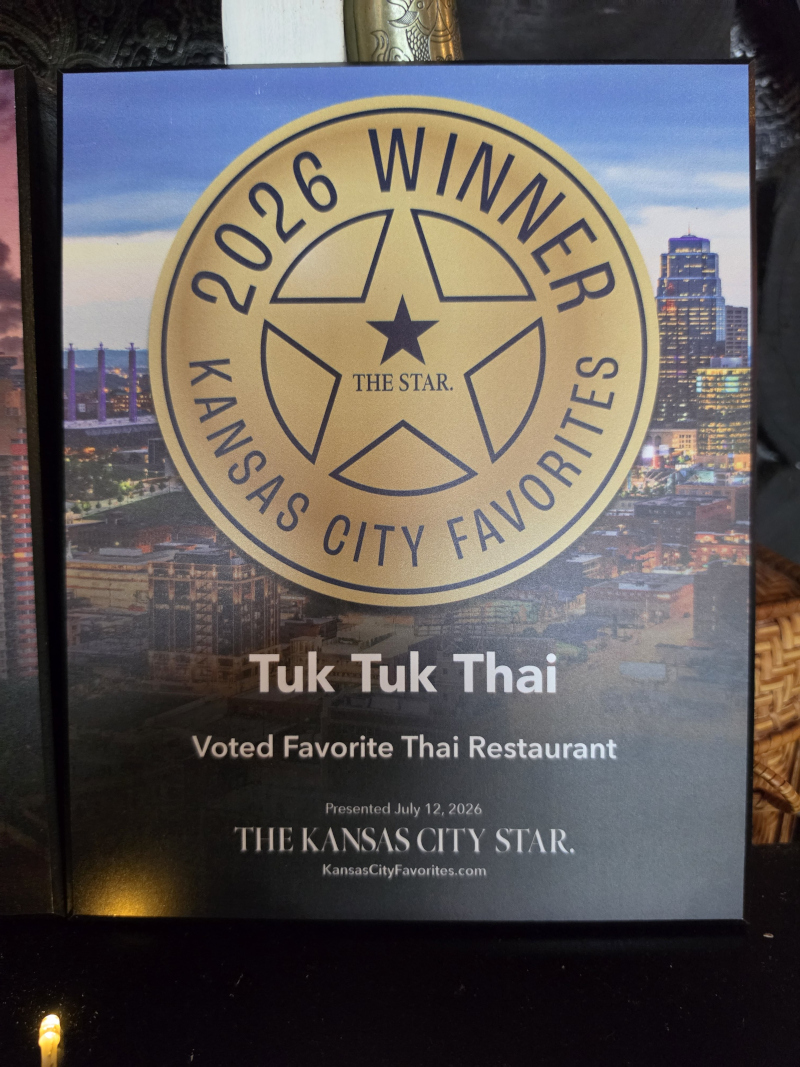 2026 Kansas City Favorites winner - Voted Favorite Thai Restaurant award