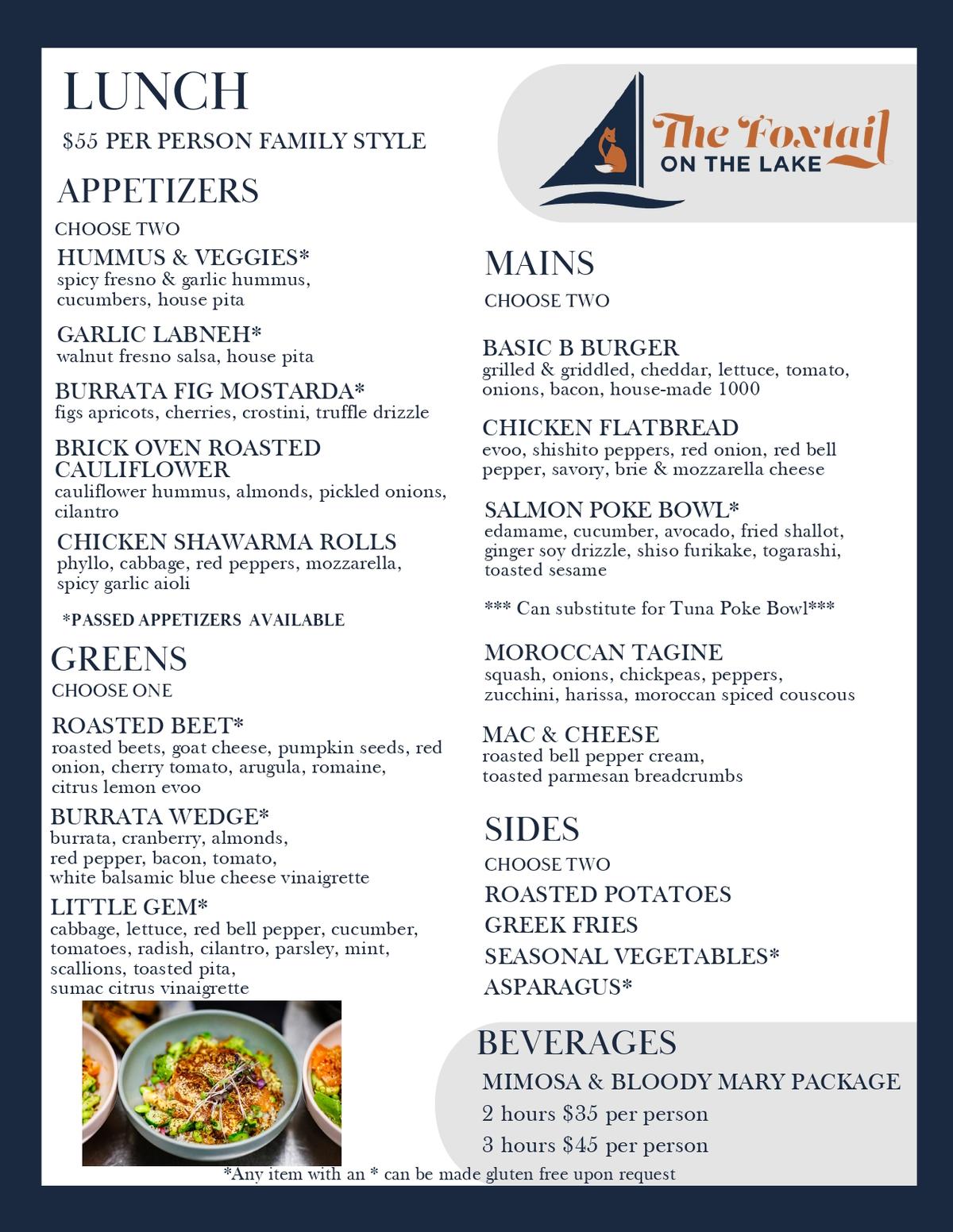 Lunch Menu
