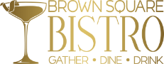 Brown Square Bistro logo scroll