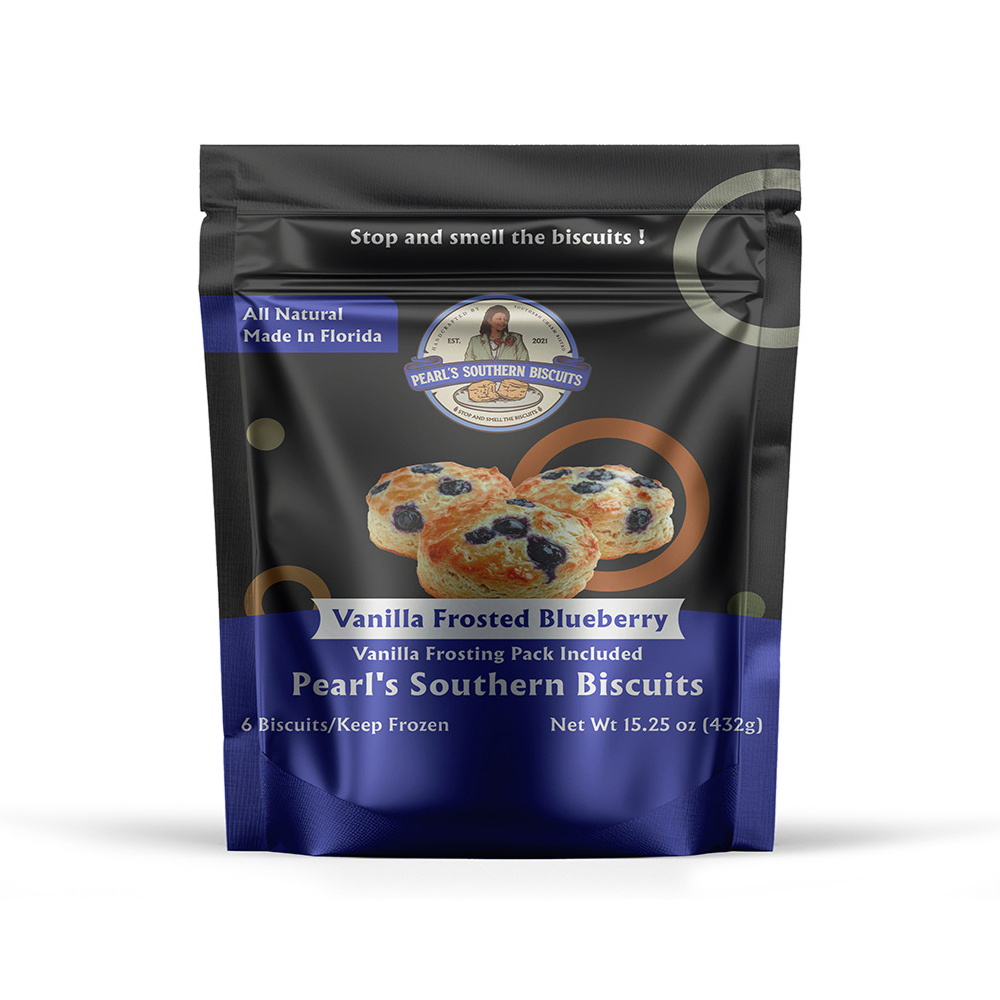 Pearl’s Southern Biscuits - Vanilla Frosted Blueberry