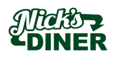 Nick's Diner logo scroll