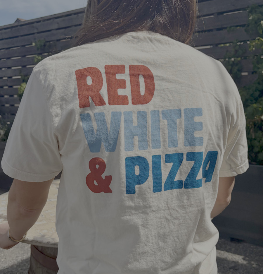 Red, White & Pizza T-shirt 3
