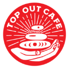 Top Out Cafe logo scroll
