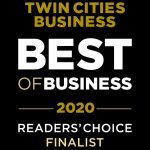 twin cities business best of business 2020 award logo