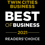 twin cities business best of business 2021 award logo