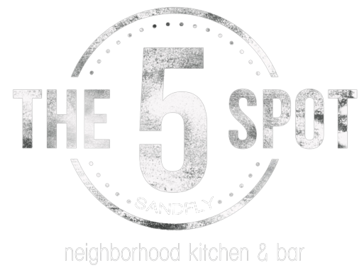 The 5 Spot Sandfly logo scroll