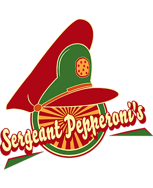 Sergeant Pepperoni's Pizzeria logo scroll