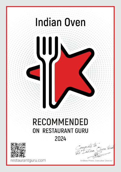 Indian oven recommended badge 2024