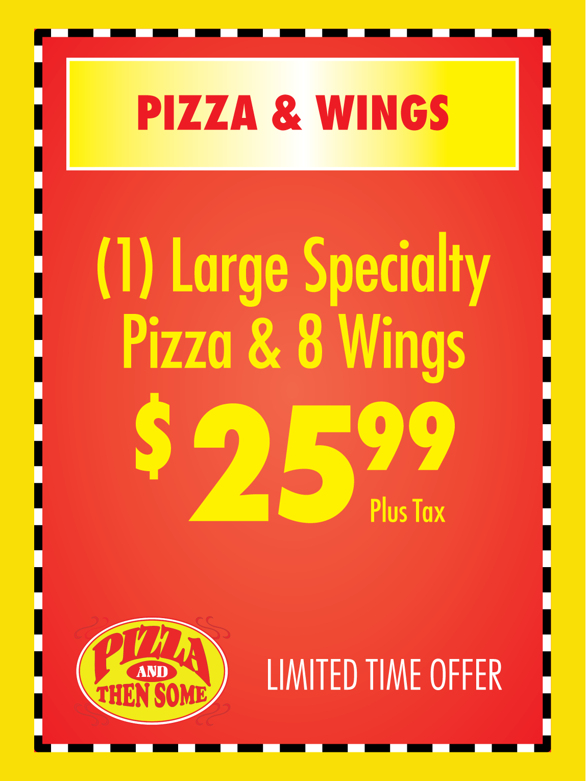 pizza & wings special