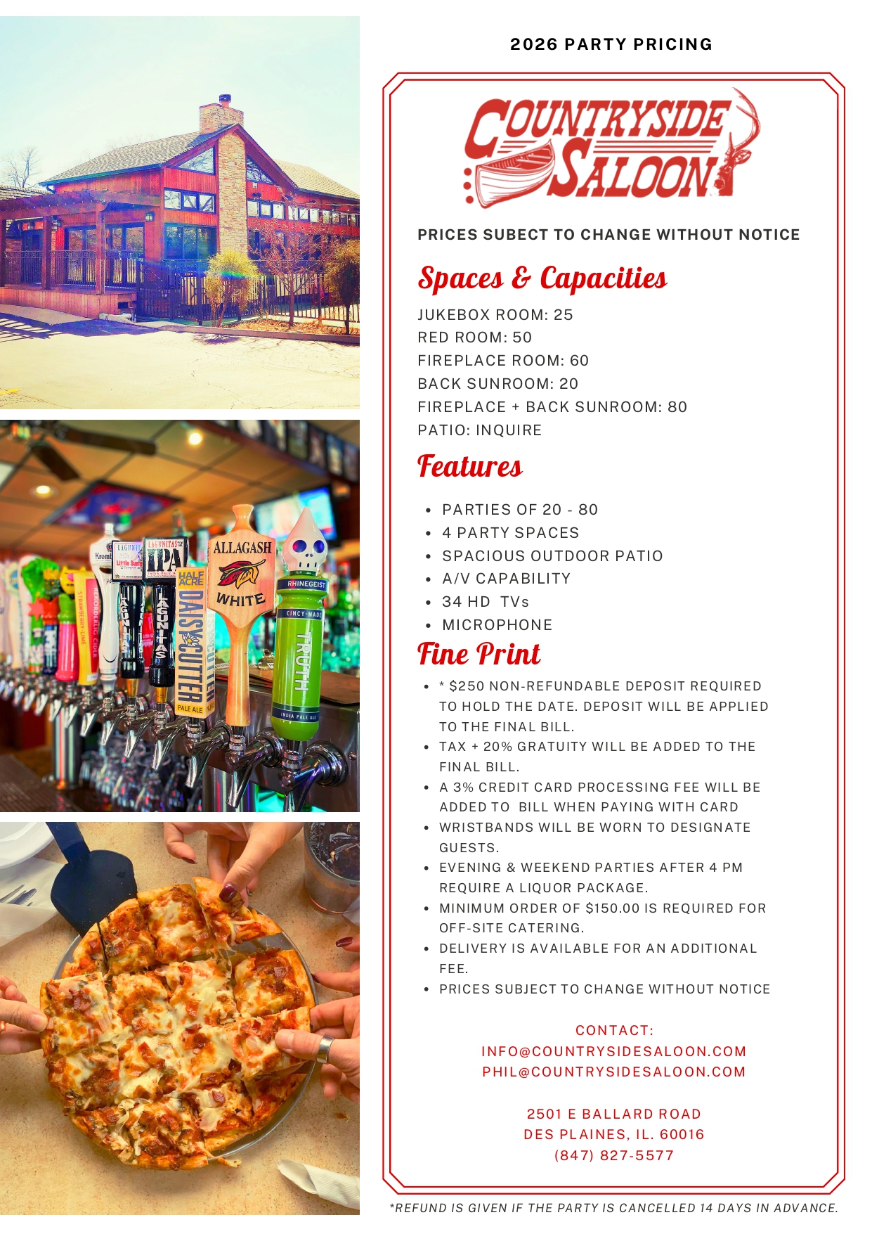 2026 party packages