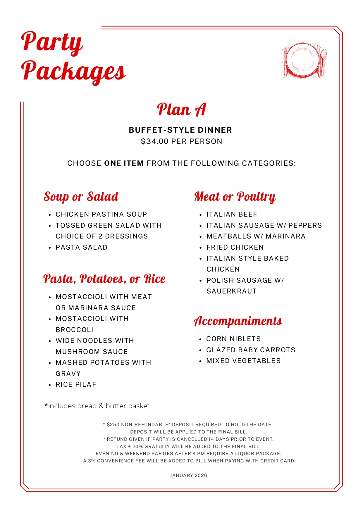 Party packages 1