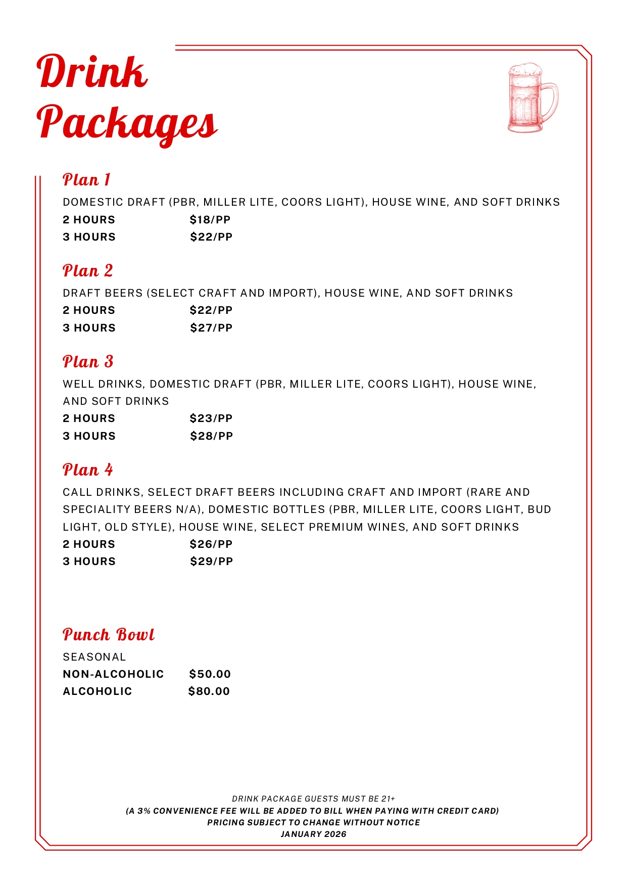 Drink Packages 2