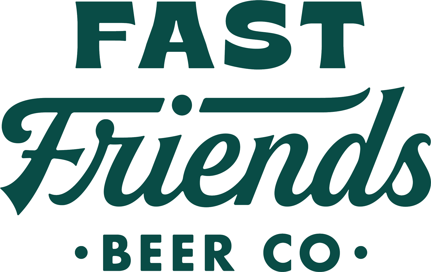 Fast Friends Beer Co logo scroll