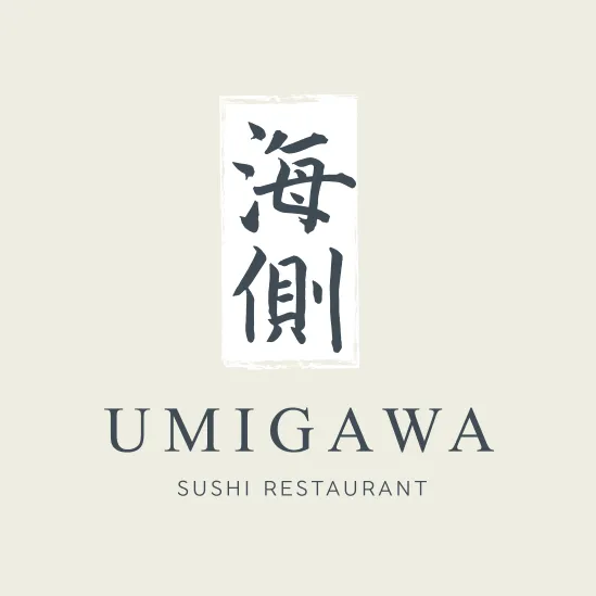 Umigawa Sushi logo scroll