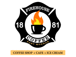 Firehouse Coffee 1881 logo scroll