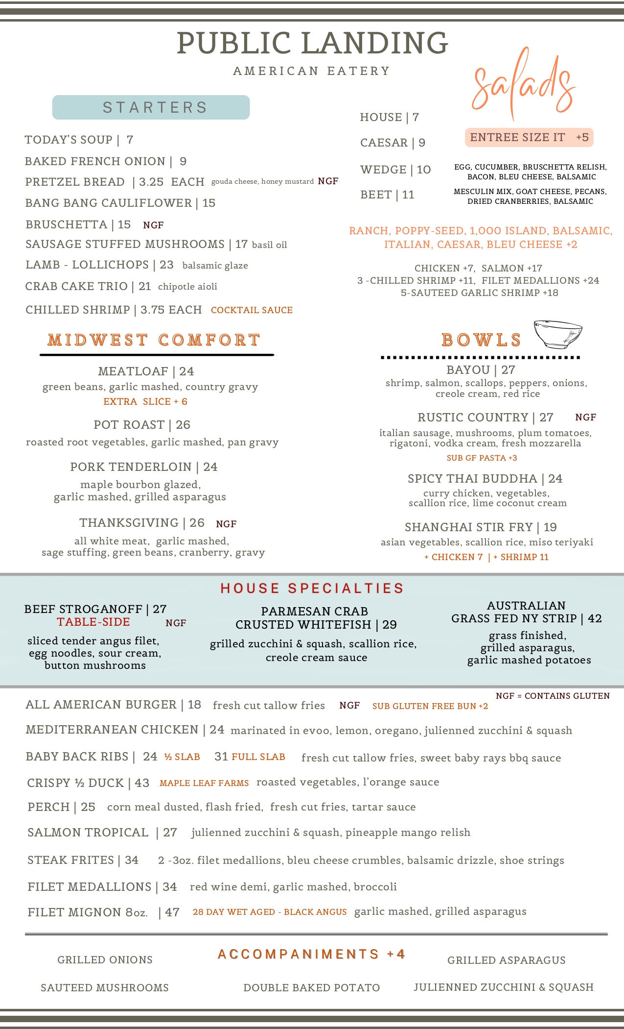 All Day Food Menu 1