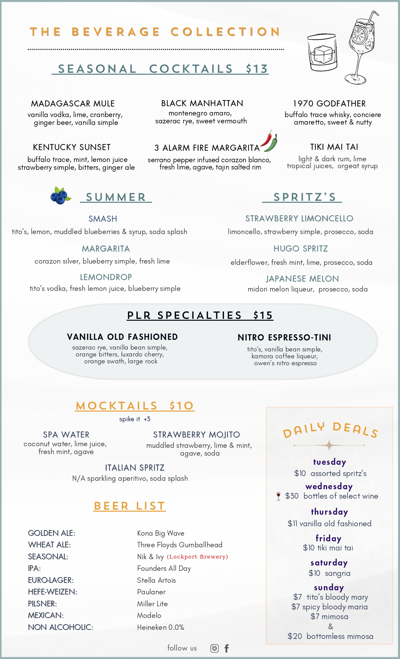Daily Drink Specials 1