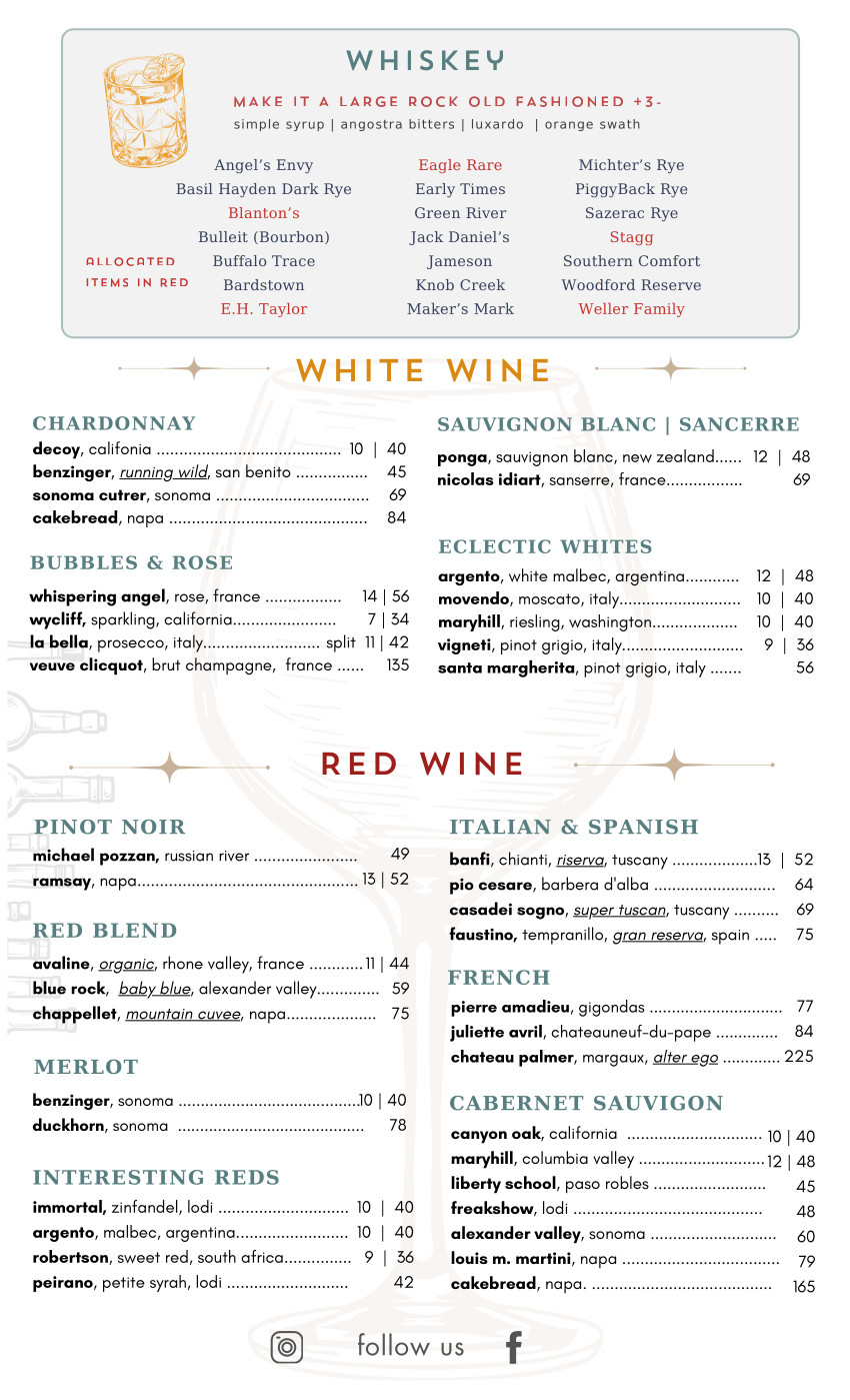 Drink Menu 1