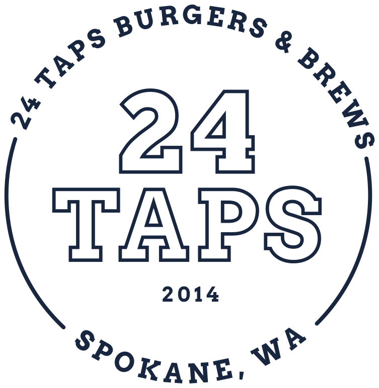 24 Taps Burgers & Brews logo top