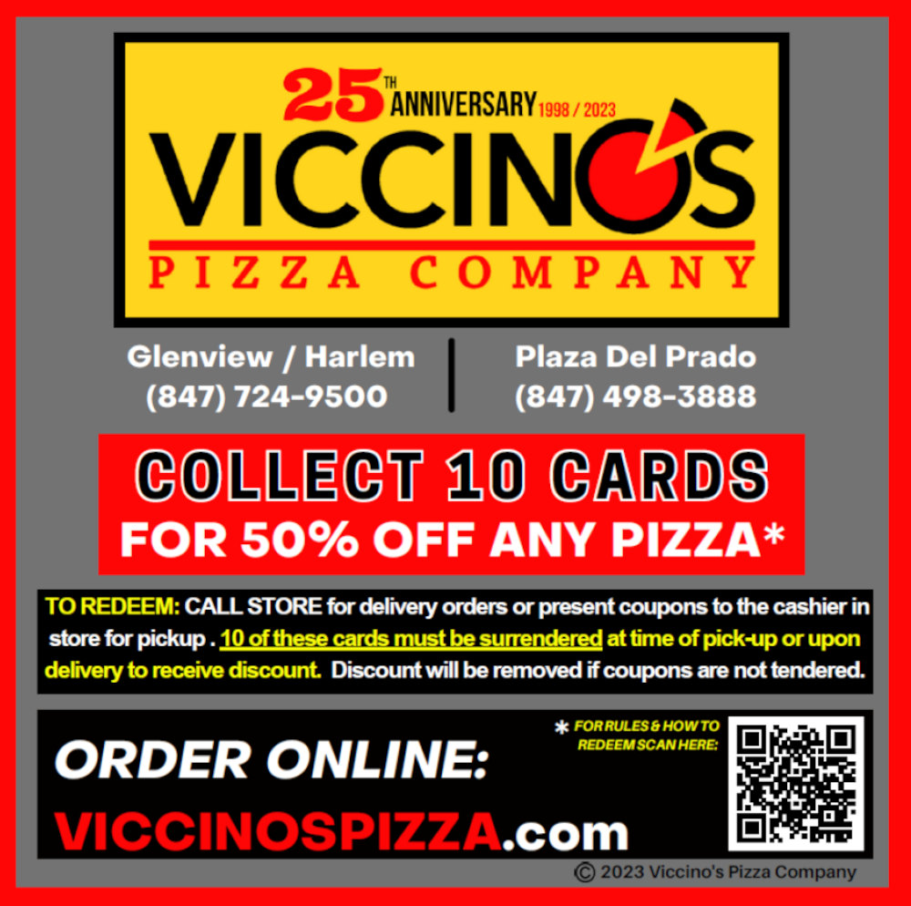 Viccino's Pizza Company flyer