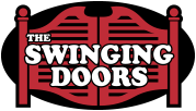 The Swinging Doors logo top