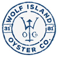 Wolf Island Oyster Co. logo top - Homepage