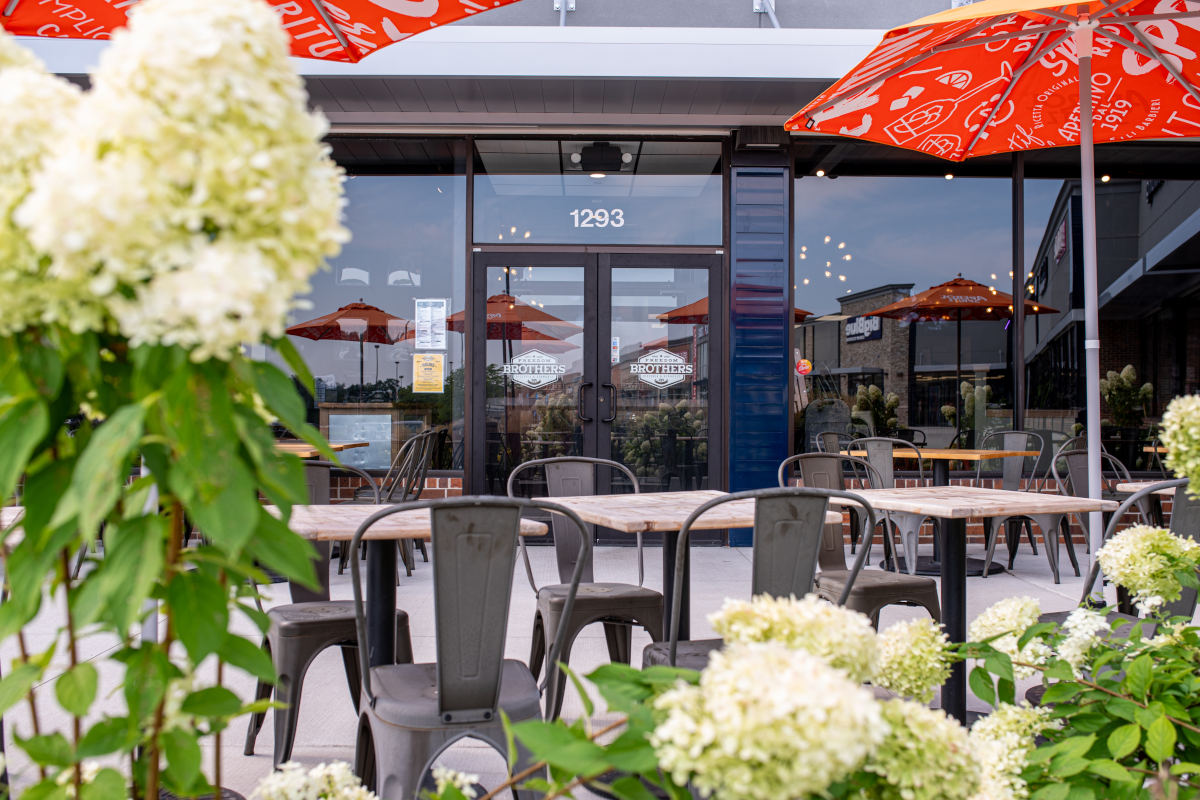 outdoor seating area