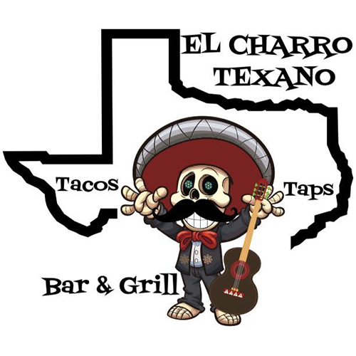 El CHARRO TEXANO TACOS AND TAPS logo scroll