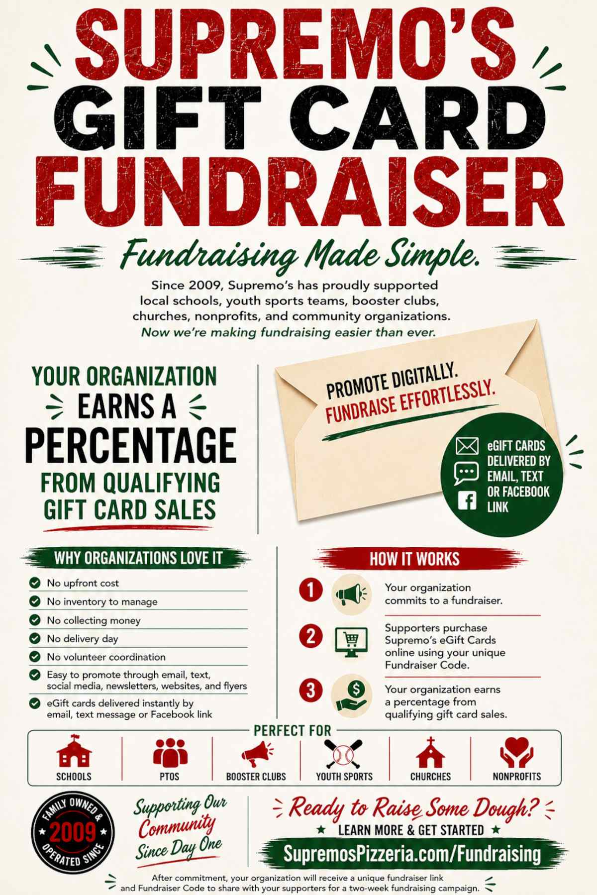 Supremo's gift card Fundraiser