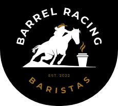 Barrel Racing Baristas logo scroll