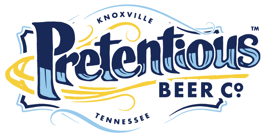 Pretentious Beer Co logo scroll