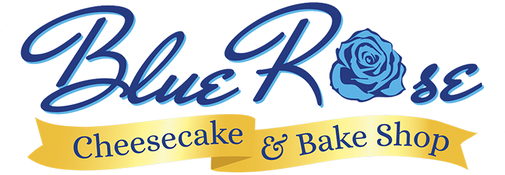 Blue Rose Cheesecake & Bake Shop logo scroll