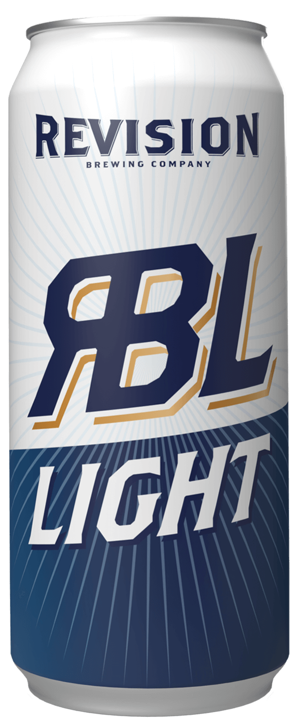 RBL Light a can of beer
