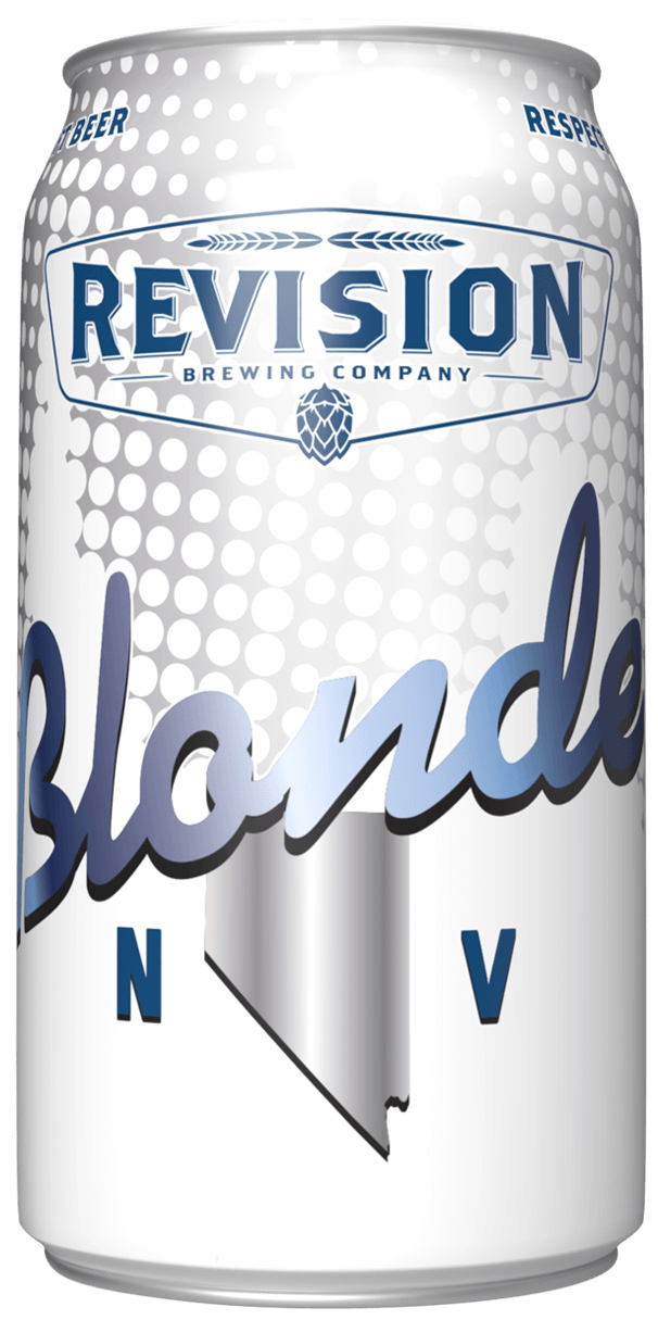 Blonde NV a can of beer