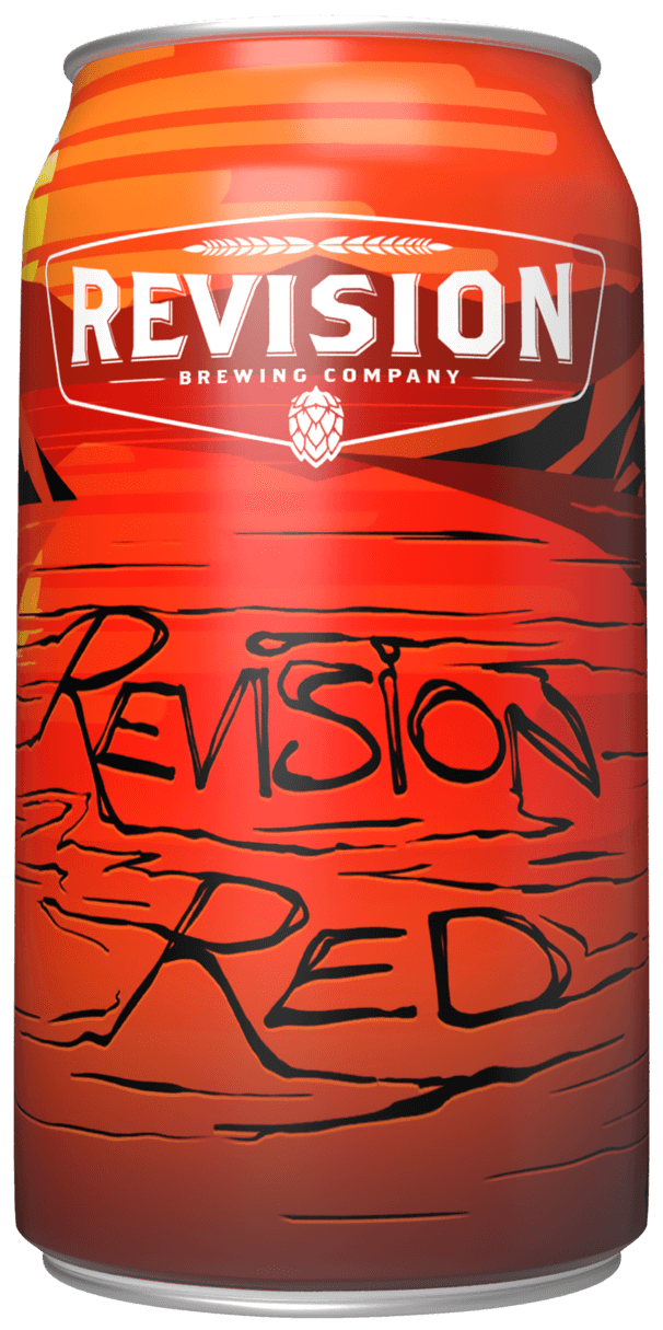 Revision Red a can of beer