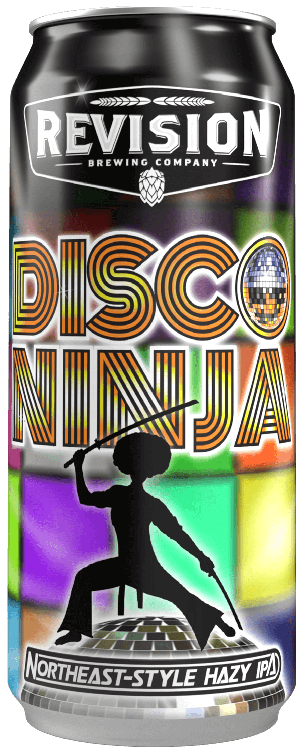 Disco Ninja a can of beer