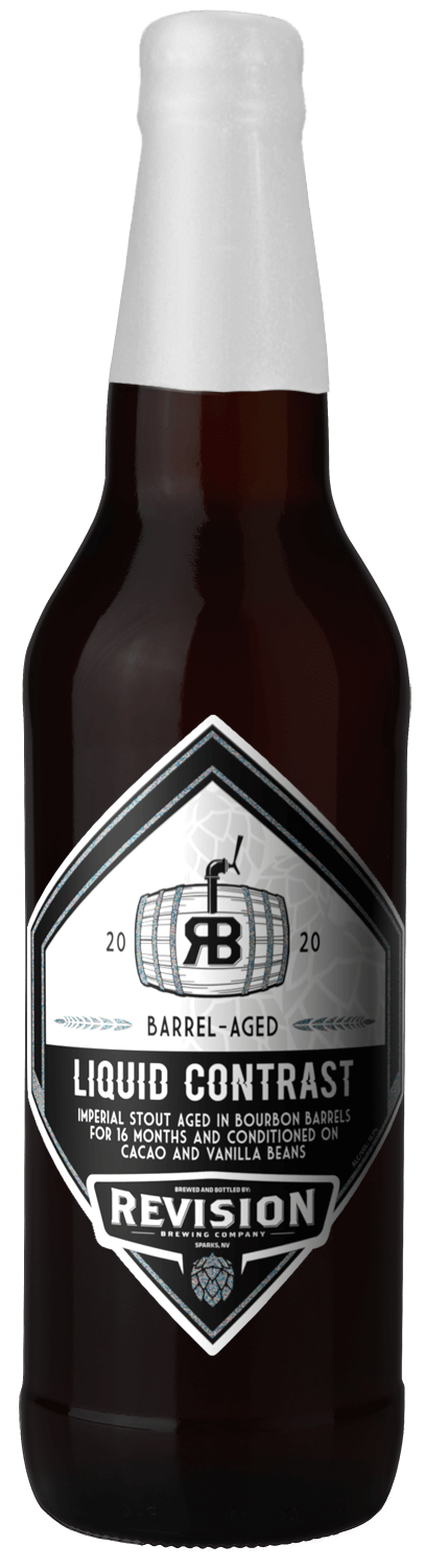 Barrel-Aged Liquid Contrast a can of beer
