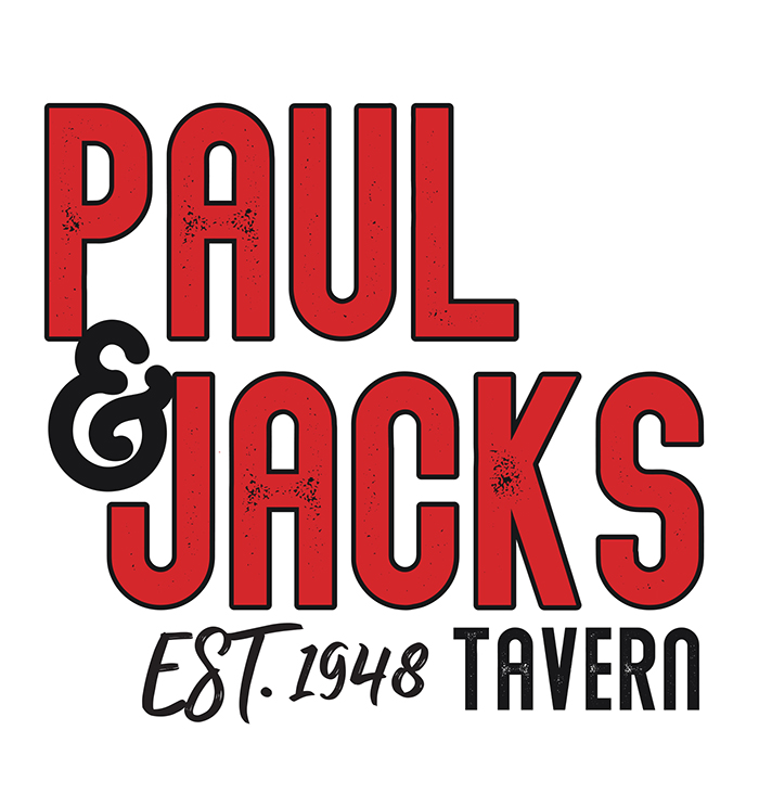 Paul and Jack's Tavern logo scroll
