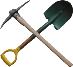 shovel and pickaxe