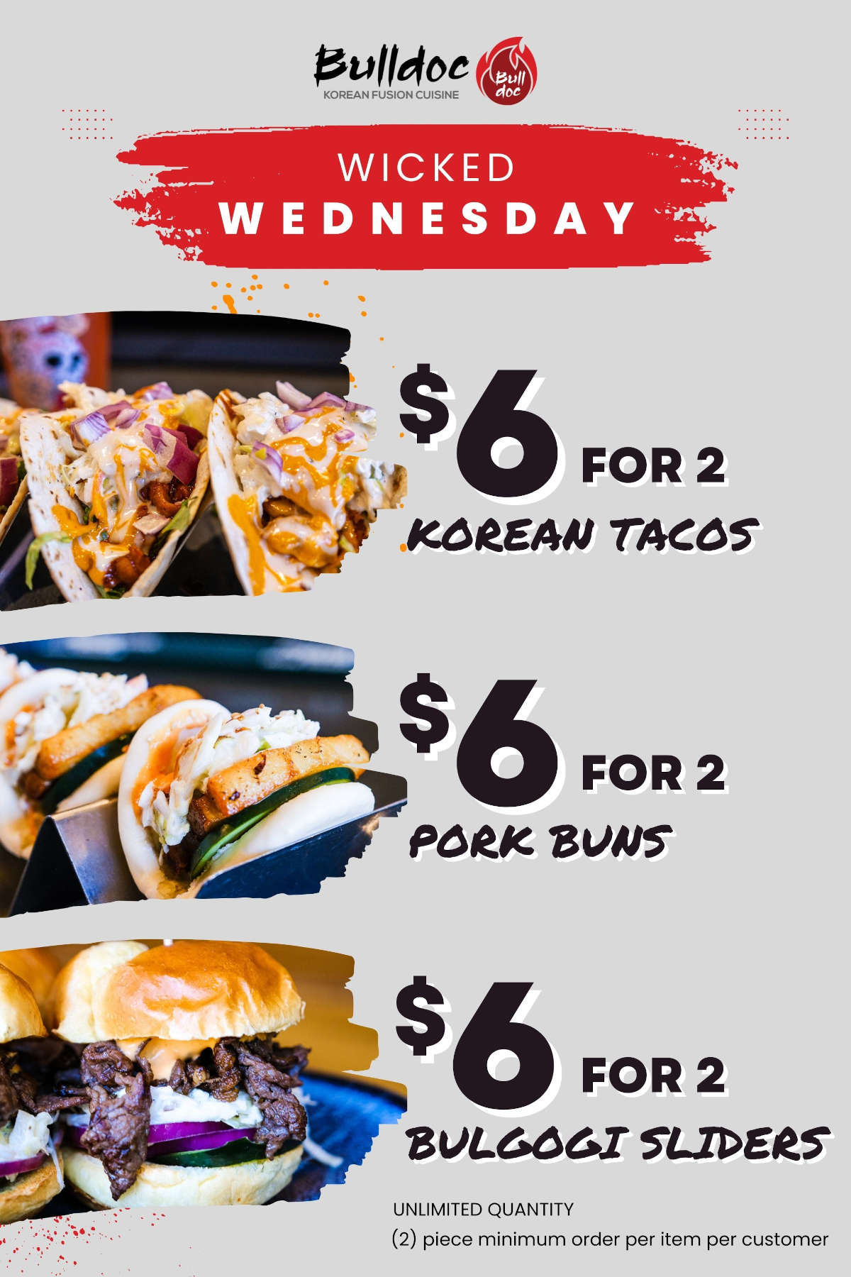 Bulldoc wicked Wednesday specials