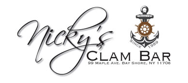 Nicky's Clam Bar logo scroll
