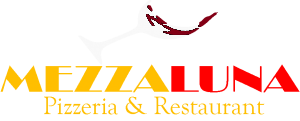 Mezza Luna Pizzeria & Restaurant logo scroll