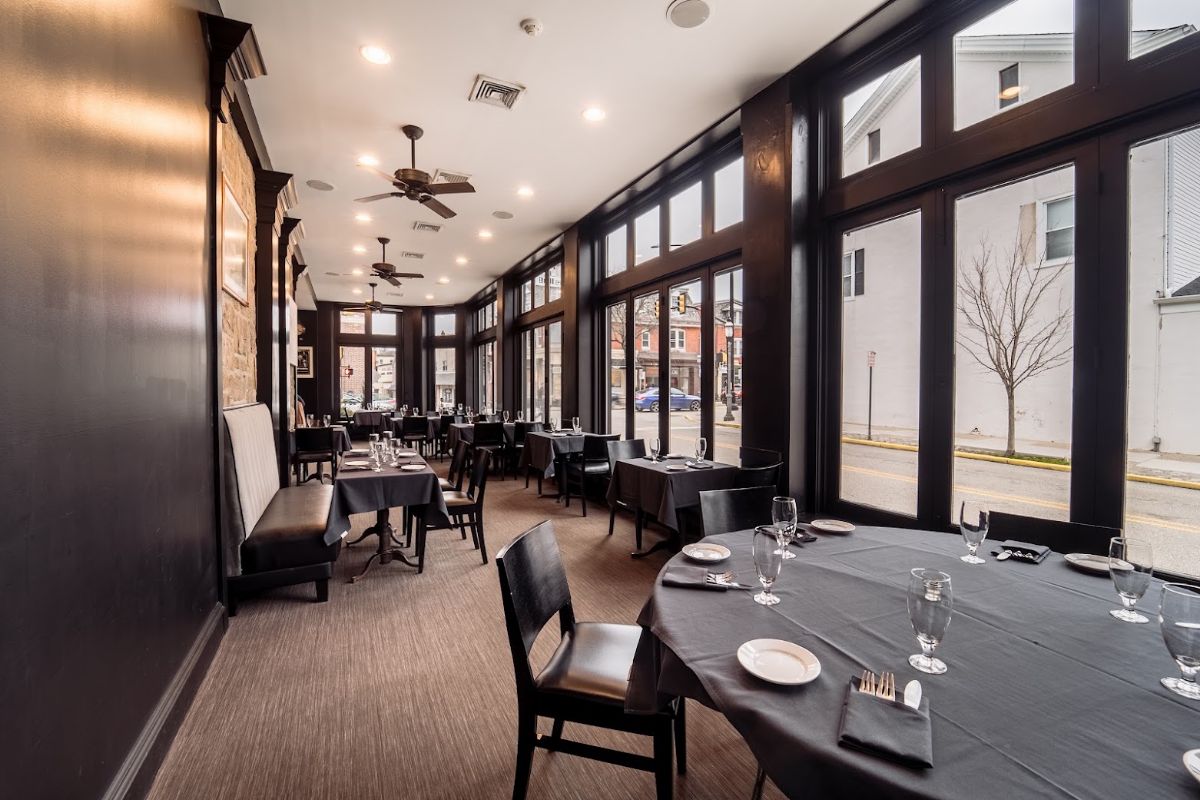 Lounge event space with large windows