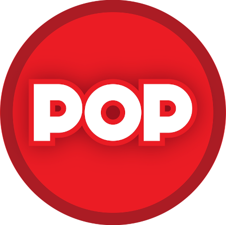 POP logo scroll
