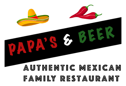 Papa's & Beer logo scroll