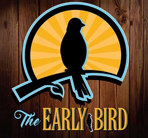 The Early Bird logo scroll