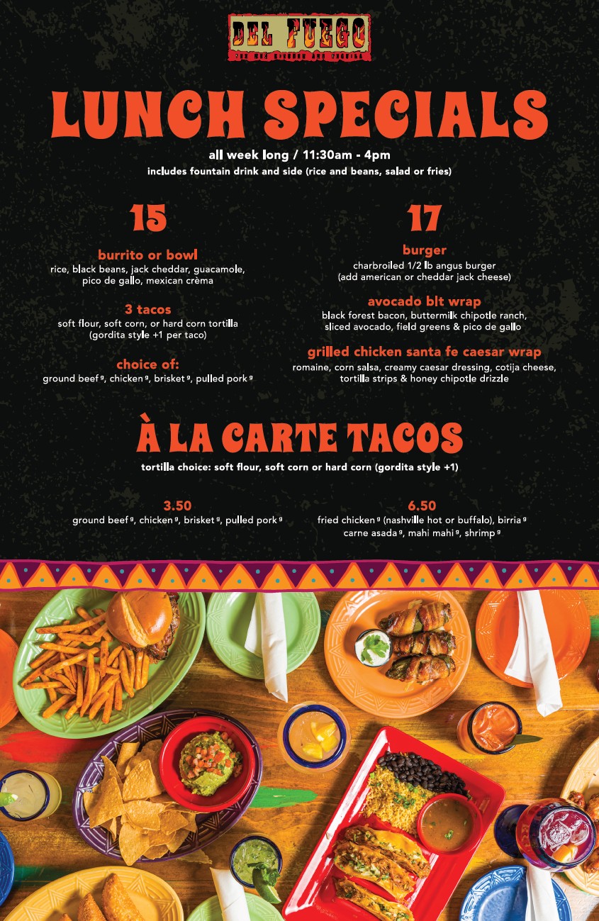 Lunch Specials 11:30am-4pm