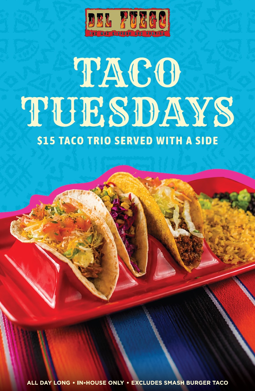 Taco Tuesdays - $15 taco trio